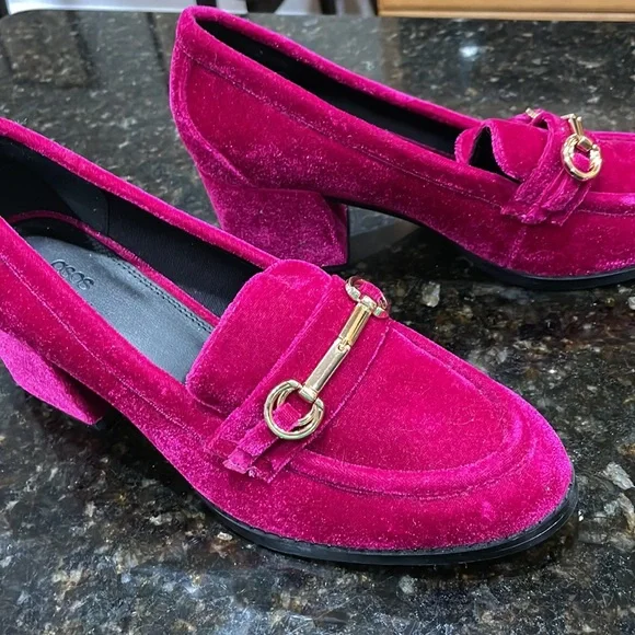ASOS Shoes New Asos Block Heel Velvety Shoes With Buckle Poshmark